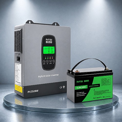 1,8 кВт Комплект резервного живлення Інвертор Datouboss + акумулятор 12V/100Ah для будинку, квартири